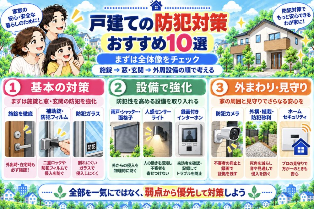 戸建ての防犯対策おすすめ10選