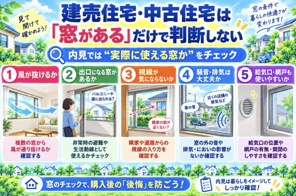 建売住宅・中古住宅は「窓がある」だけで判断しない