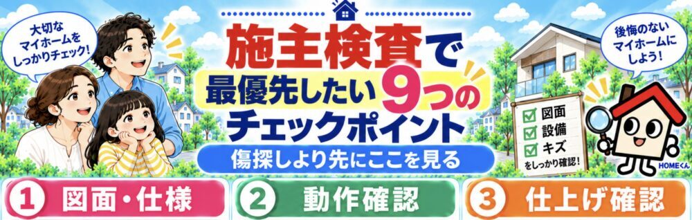 【新築の施主検査チェックリスト】内覧会で見るべきポイントと失敗しない確認方法