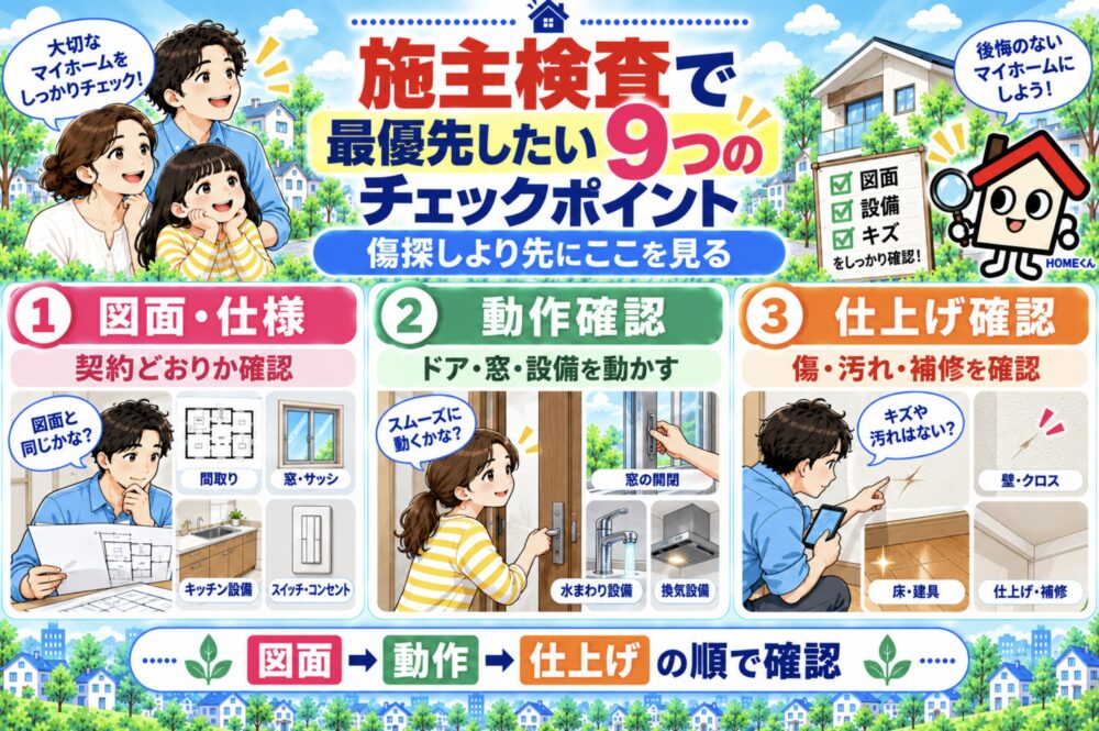 施主検査（内覧会）で最優先したい9つのチェックポイント