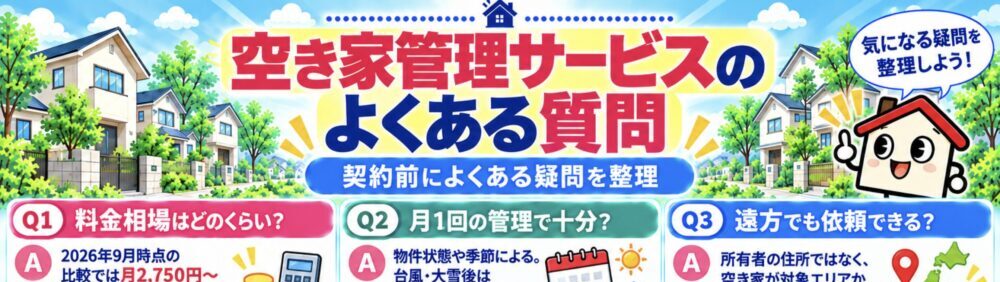 空き家管理サービスのよくある質問