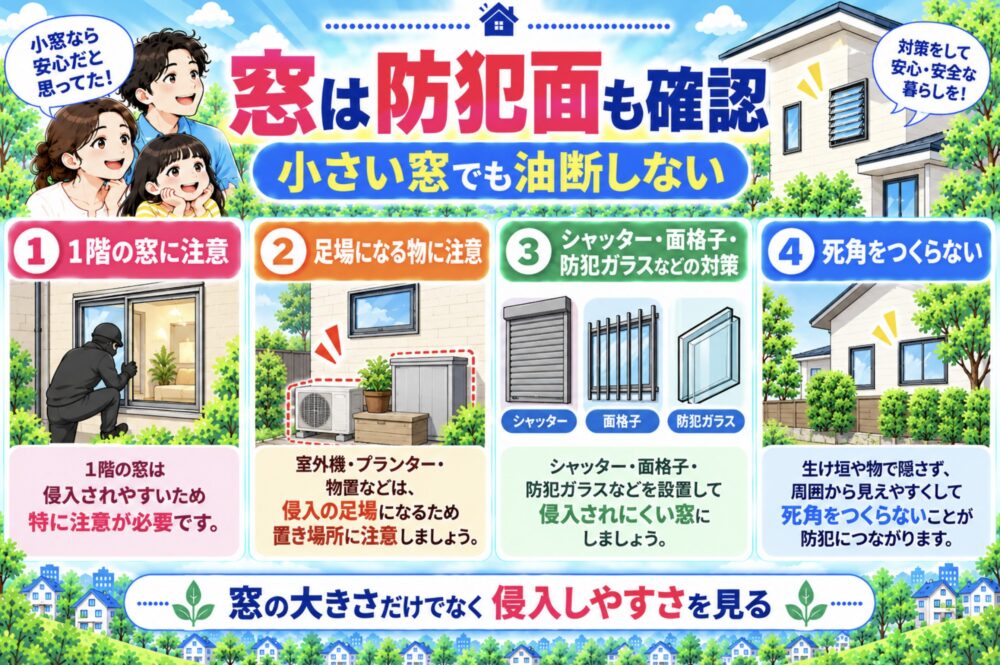 窓は防犯面も確認|小さい窓だから安心とは限らない