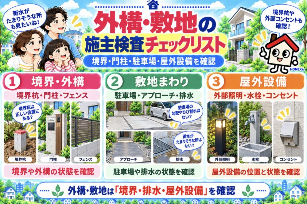 外構敷地の施主検査チェックリスト