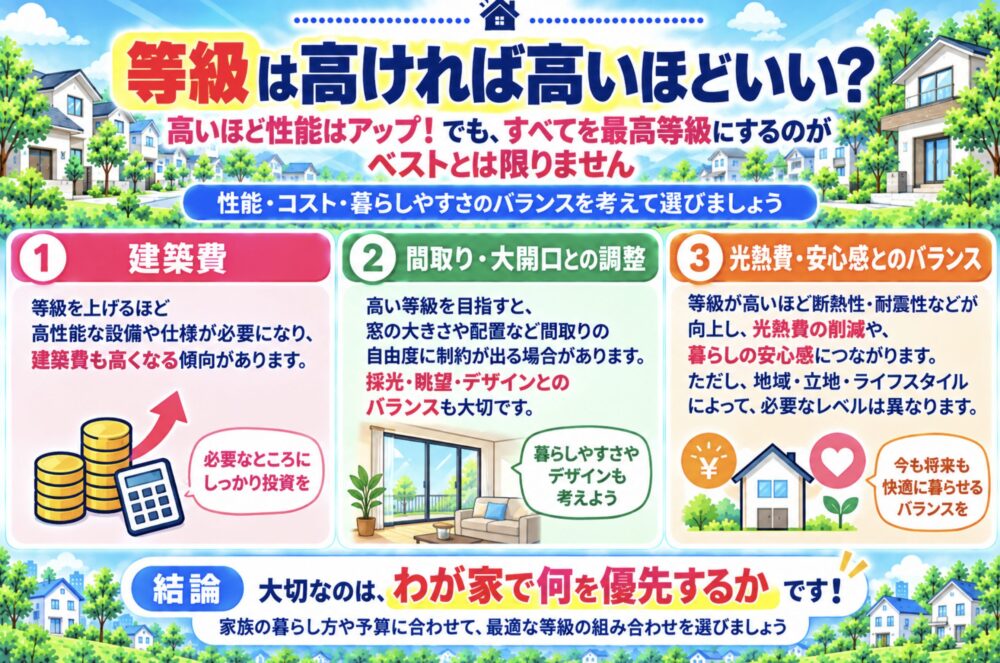 等級は高ければ高いほどいい?