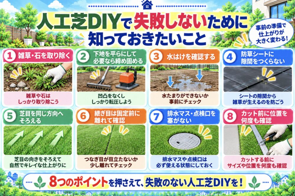 人工芝DIYで失敗しないために知っておきたいこと