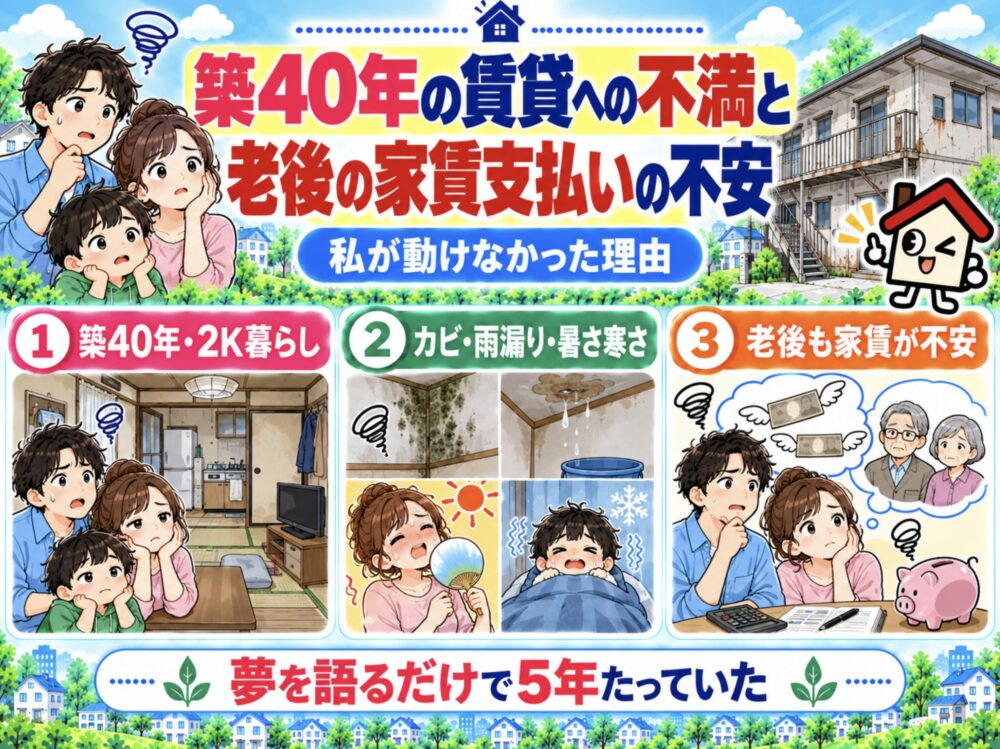 築40年の賃貸への不満と、老後の家賃支払いの不安