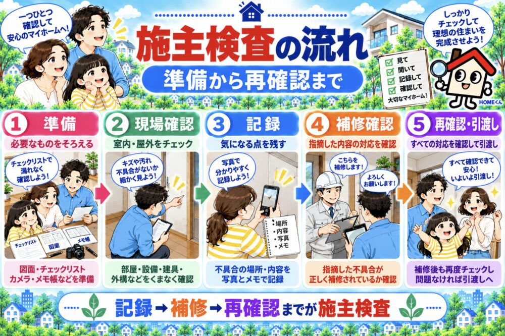 施主検査（内覧会）の流れ