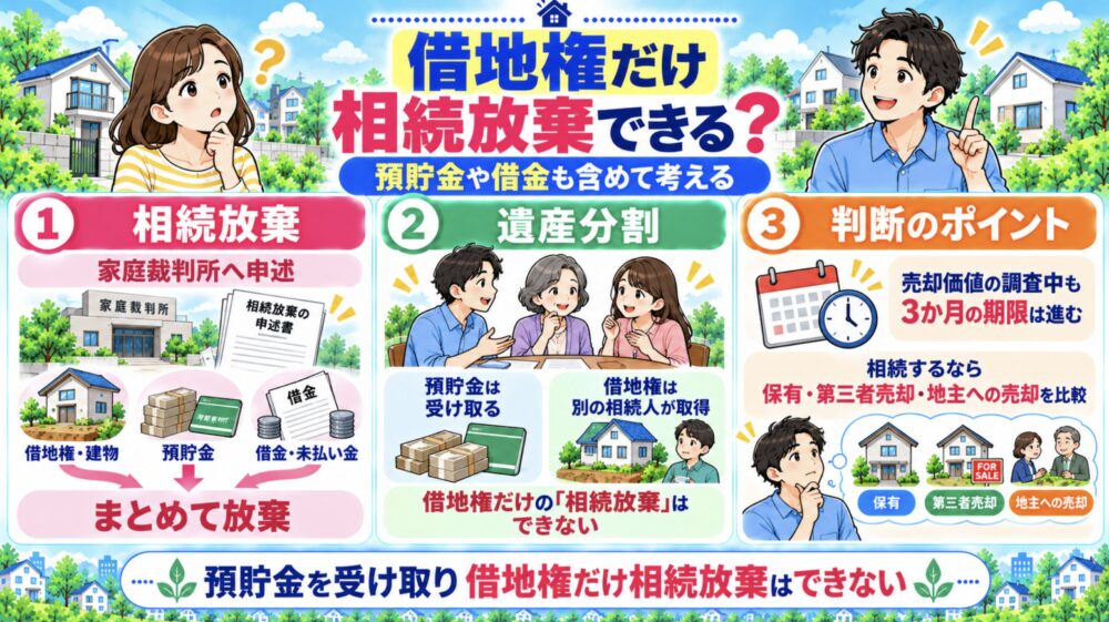 借地権だけ相続放棄できる？預貯金や借金も含めて考える