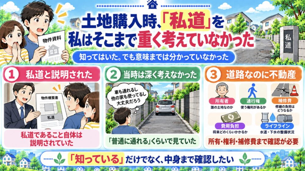 土地購入時、「私道」を私はそこまで重く考えていなかった
