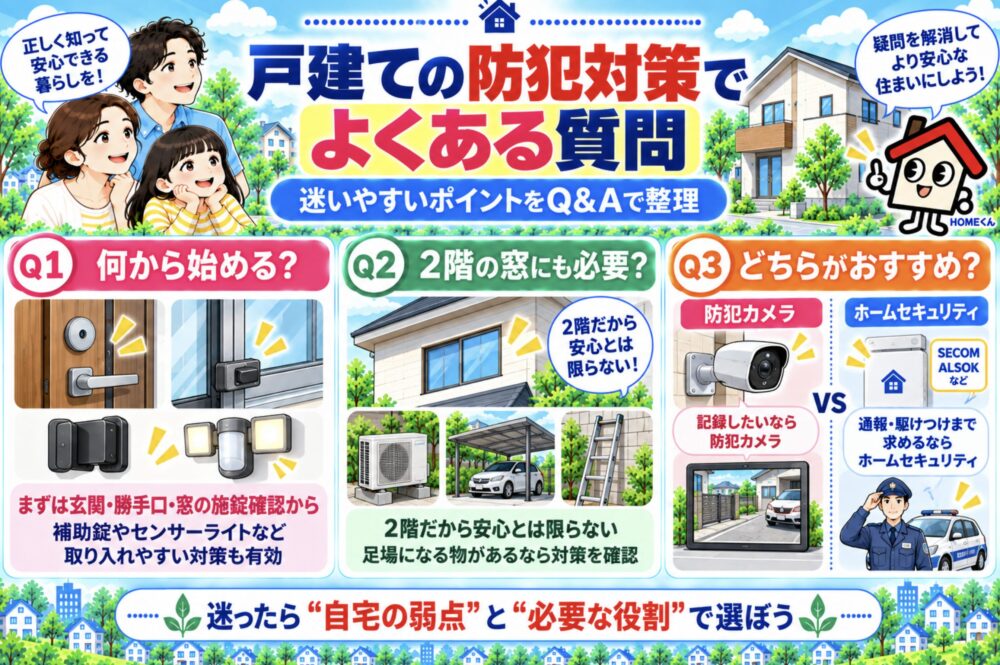 戸建ての防犯対策でよくある質問