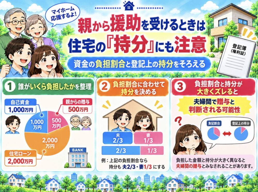 贈与税　親から援助を受けるときは住宅の「持分」にも注意