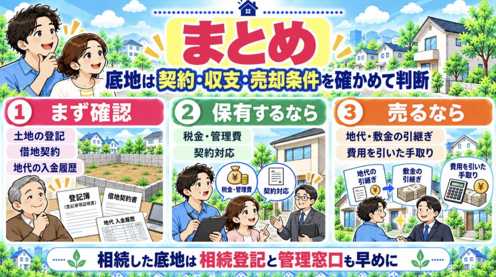 底地は契約・収支・売却条件を確かめて判断する