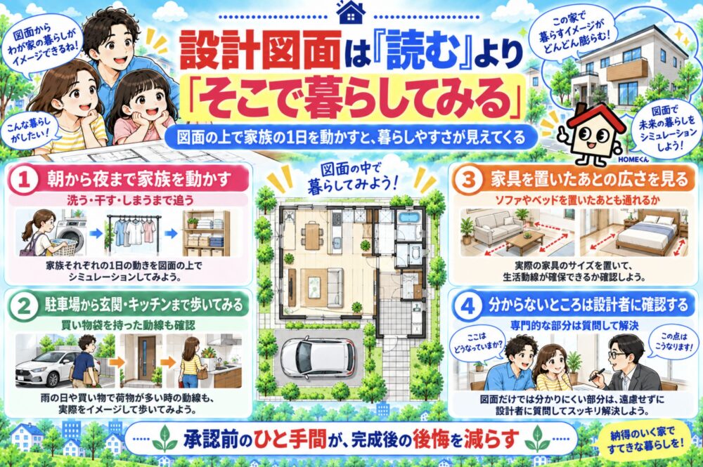 まとめ|設計図面は「読む」より「そこで暮らしてみる」