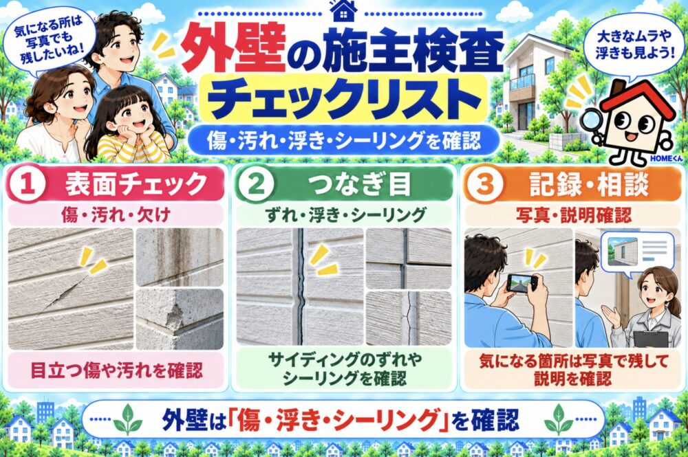外壁の施主検査チェックリスト