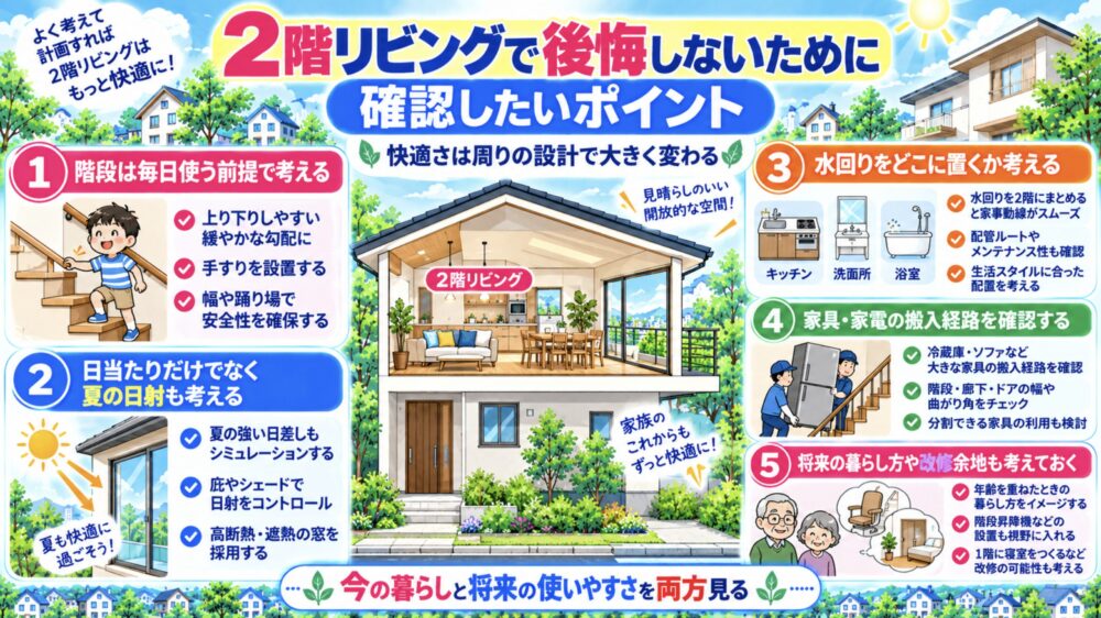 2階リビングで後悔しないために確認したいポイント
