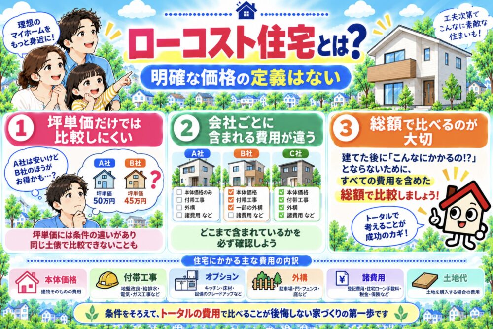 ローコスト住宅とは?明確な価格の定義はない
