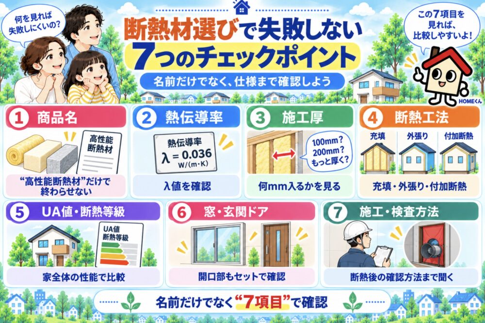 断熱材選びで失敗しない7つのチェックポイント
