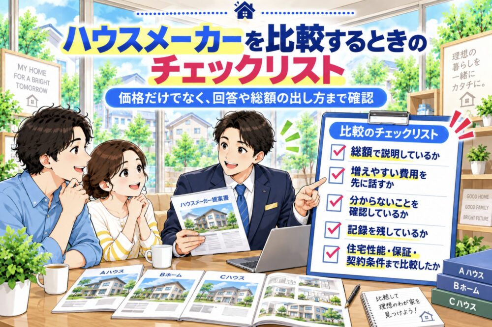 ハウスメーカーを比較するときのチェックリスト