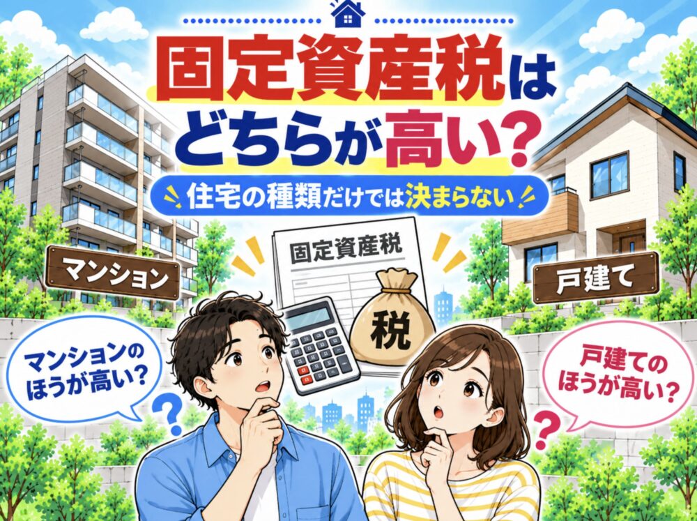 固定資産税はマンションと戸建てどちらが高い？