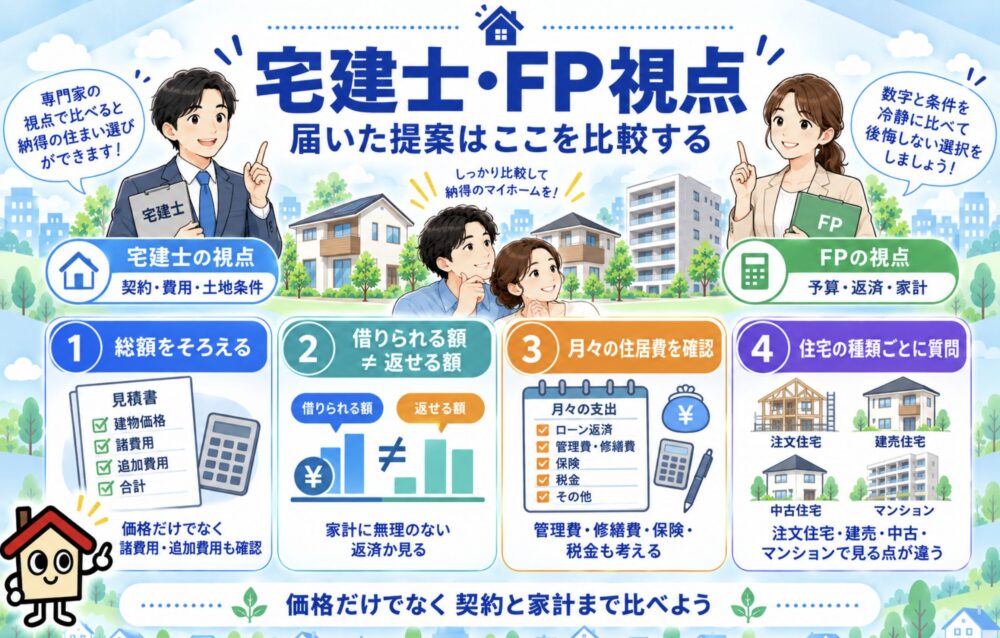 宅建士・FP視点｜届いた提案はここを比較する