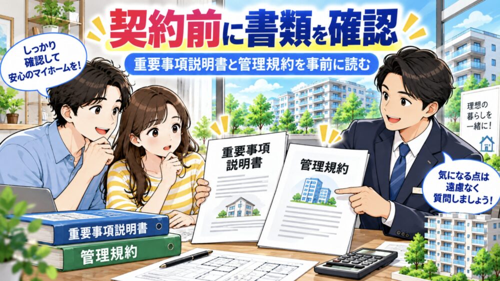 【契約前】重要事項説明書と管理規約を確認する