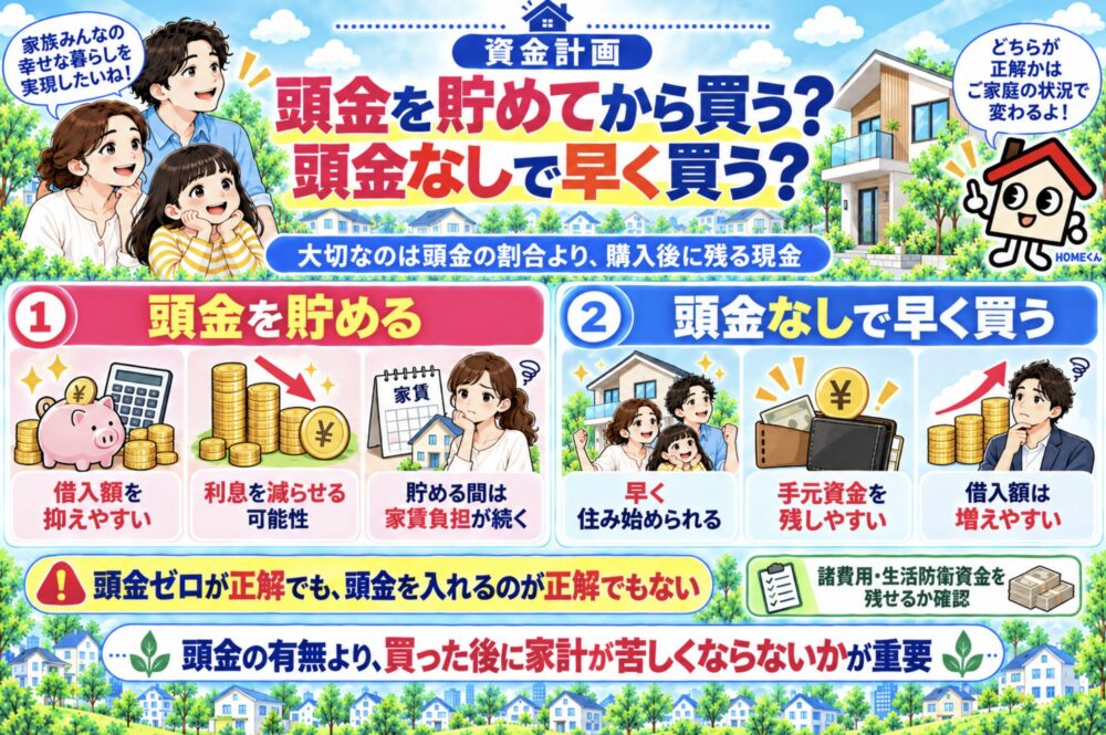 頭金を貯めてから買う?頭金なしで早く買う?