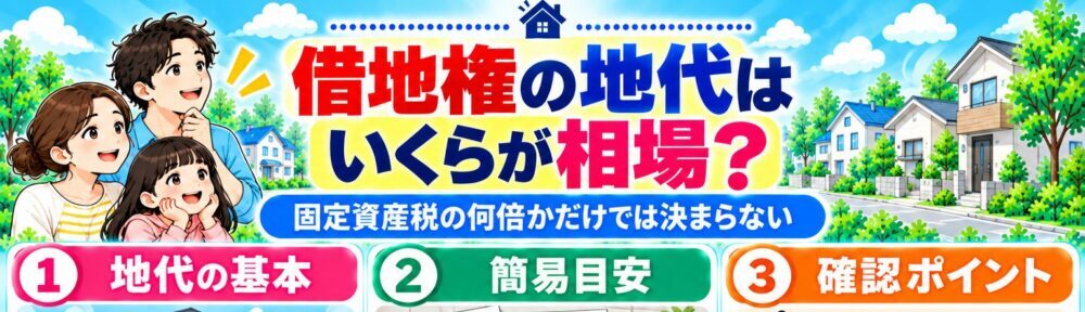 借地権の地代はいくらが相場？固定資産税の何倍かだけでは決まらない