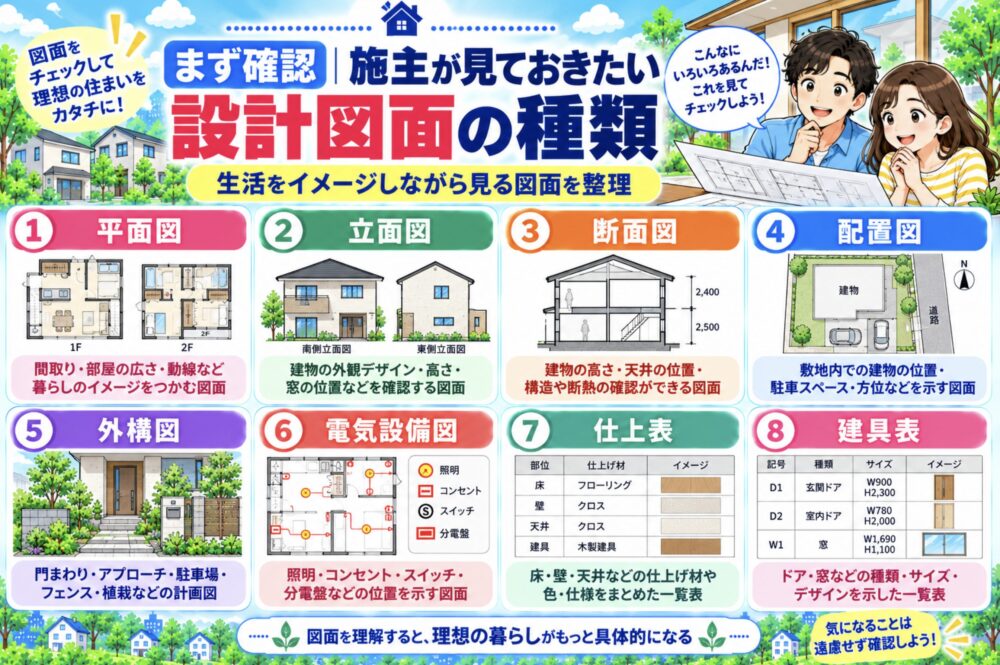 まず確認|施主が見ておきたい設計図面の種類