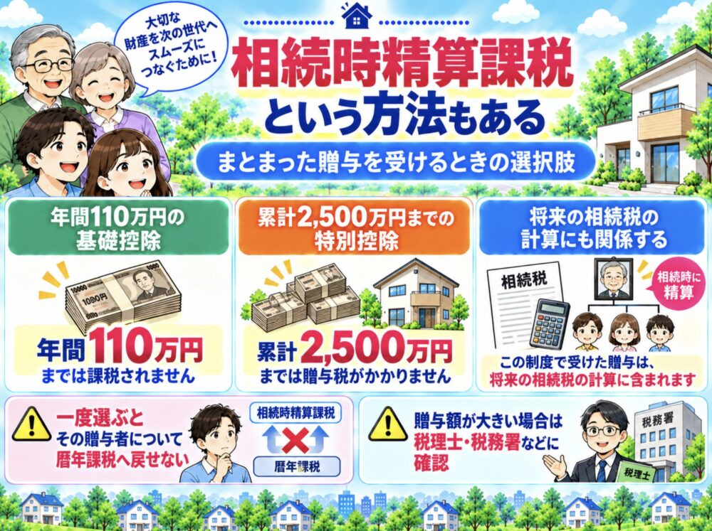 贈与税　相続時精算課税という方法もある
